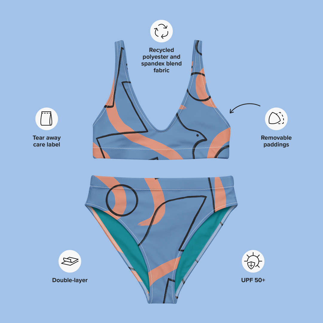 Maillot de bain deux pièces " Le tracé de la mouette" – Image 3