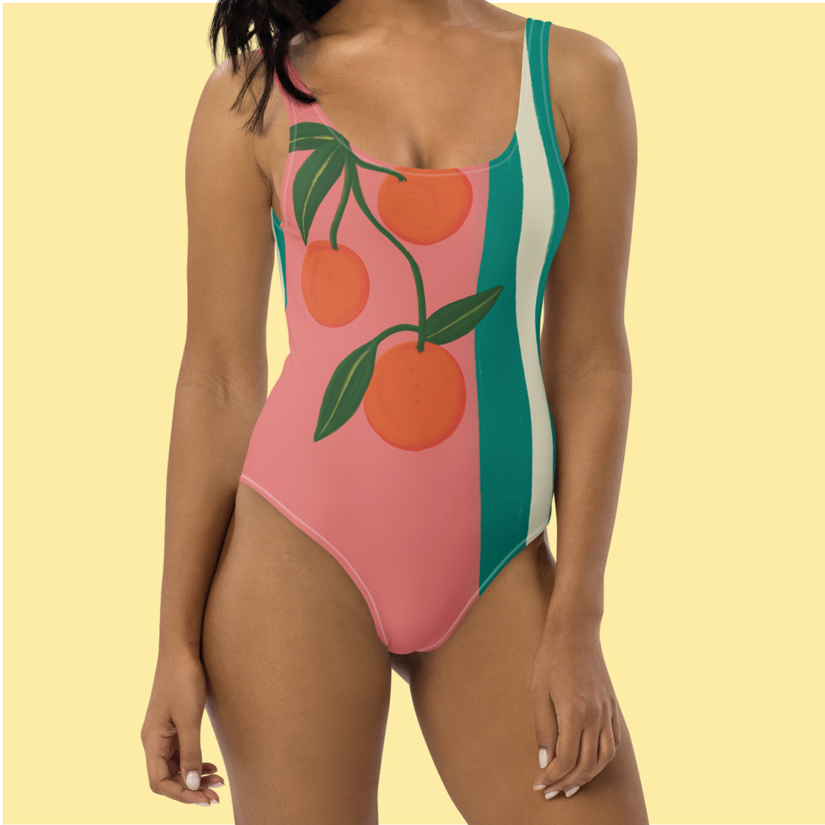 Maillot de bain une pièce "Les oranges rayées" – Image 6