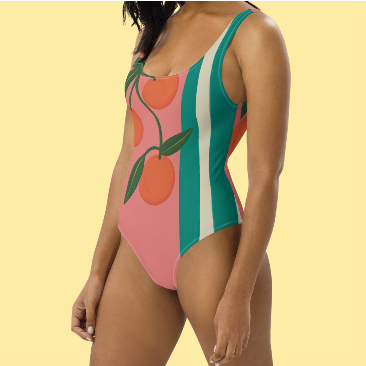Maillot de bain une pièce "Les oranges rayées" – Image 9