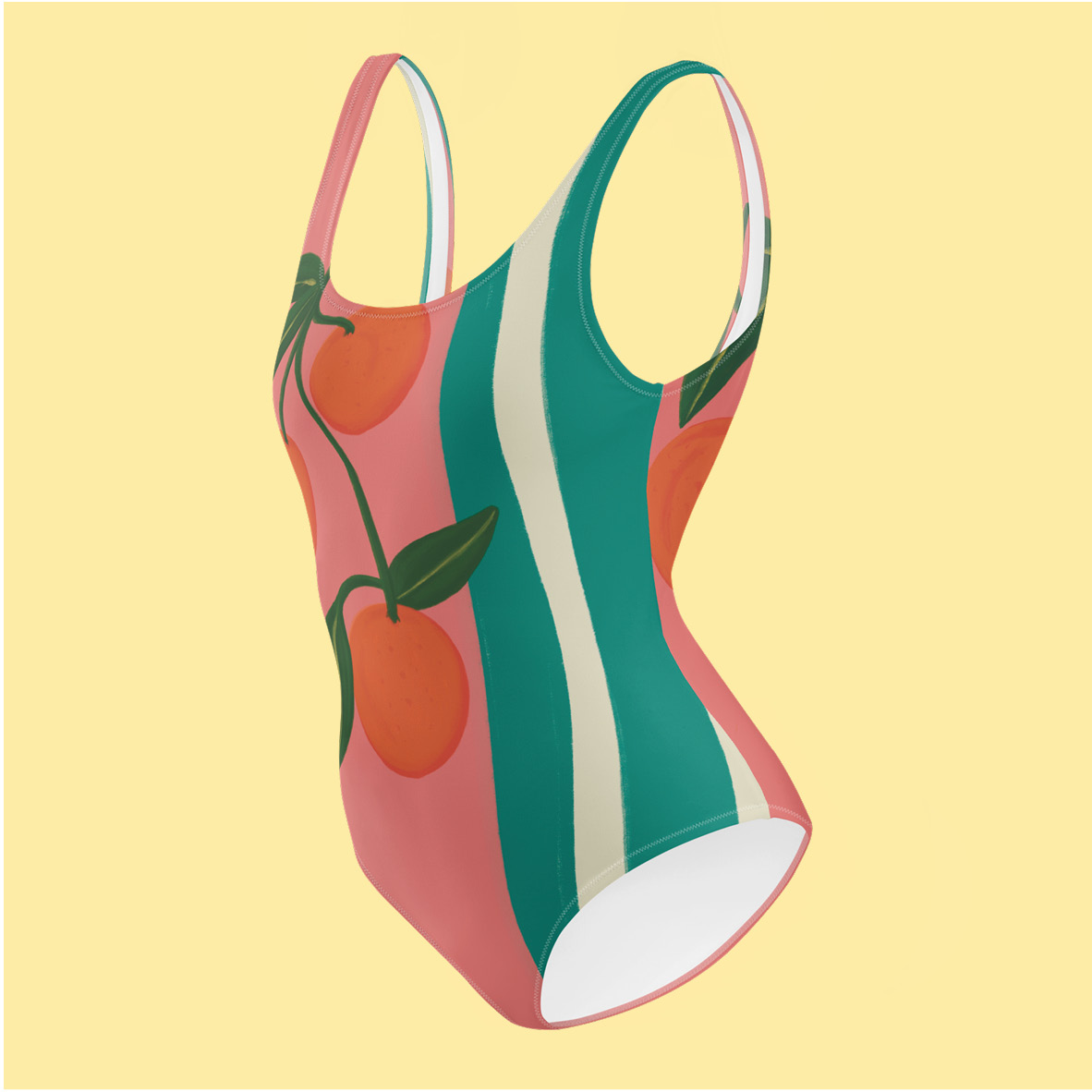 Maillot de bain une pièce "Les oranges rayées" – Image 3
