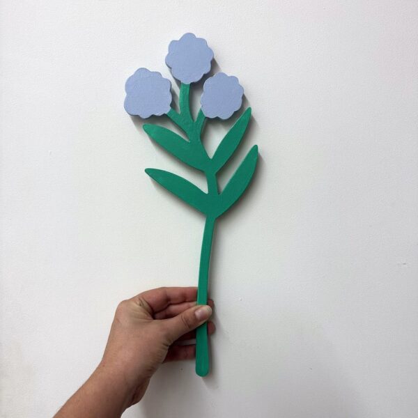 Bleuet, fleur en bois