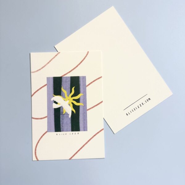 Carte A6 - Pájaro sol