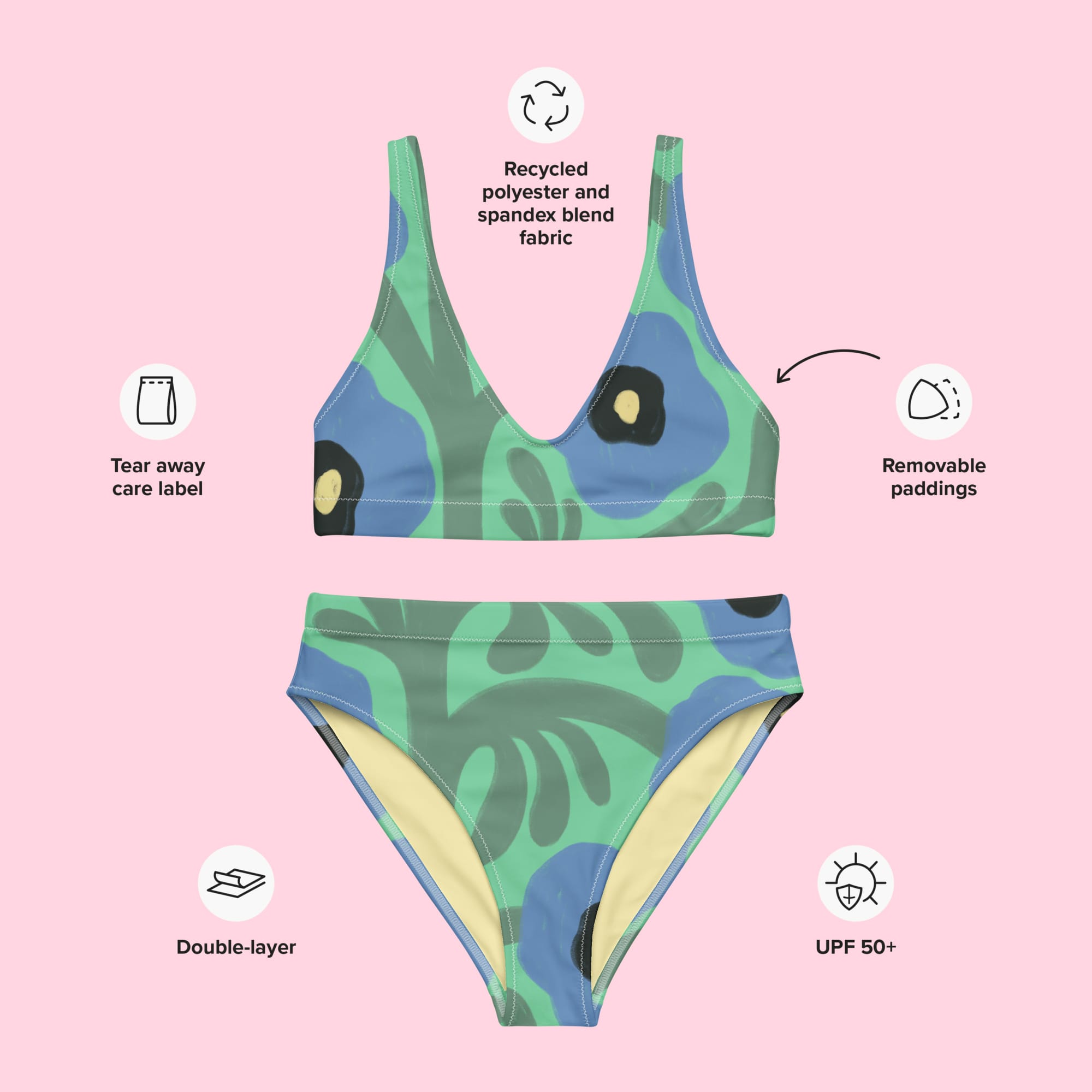 Maillot de bain deux pièces Pavot Bleu – Image 6