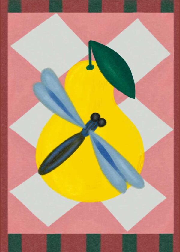 la libellule et la poire